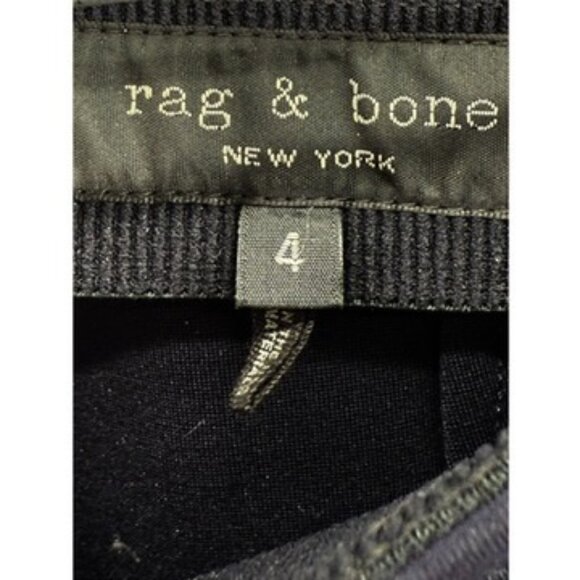 rag & bone Riding Pants Simone Lace Up Ankle Navy Blue Viscose Stretch - Picture 5 of 8